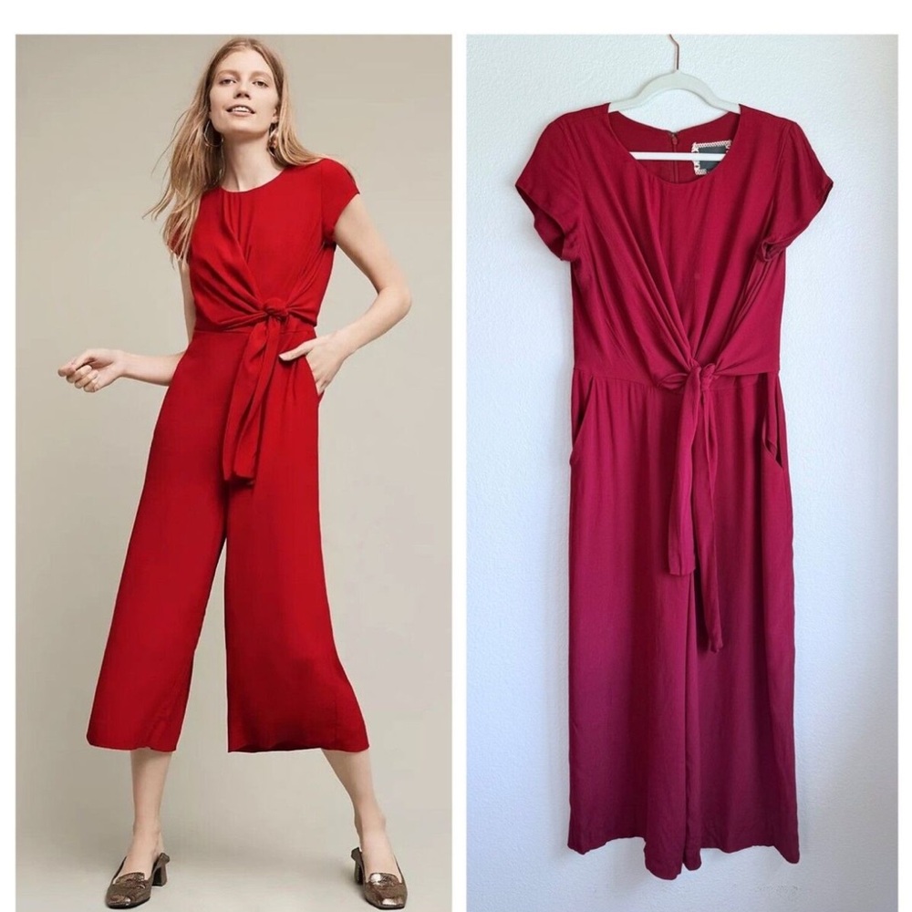 Anthropologie Maeve red jumpsuit!